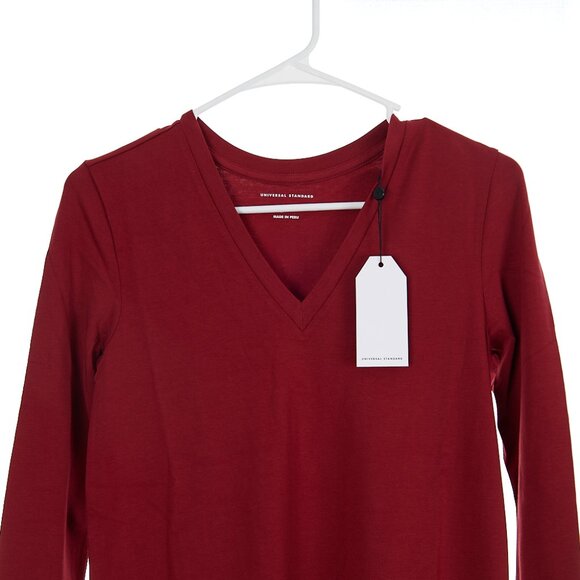 Universal Standard Red Long Sleeve Tesino Dress Women's US XS - Picture 2 of 8